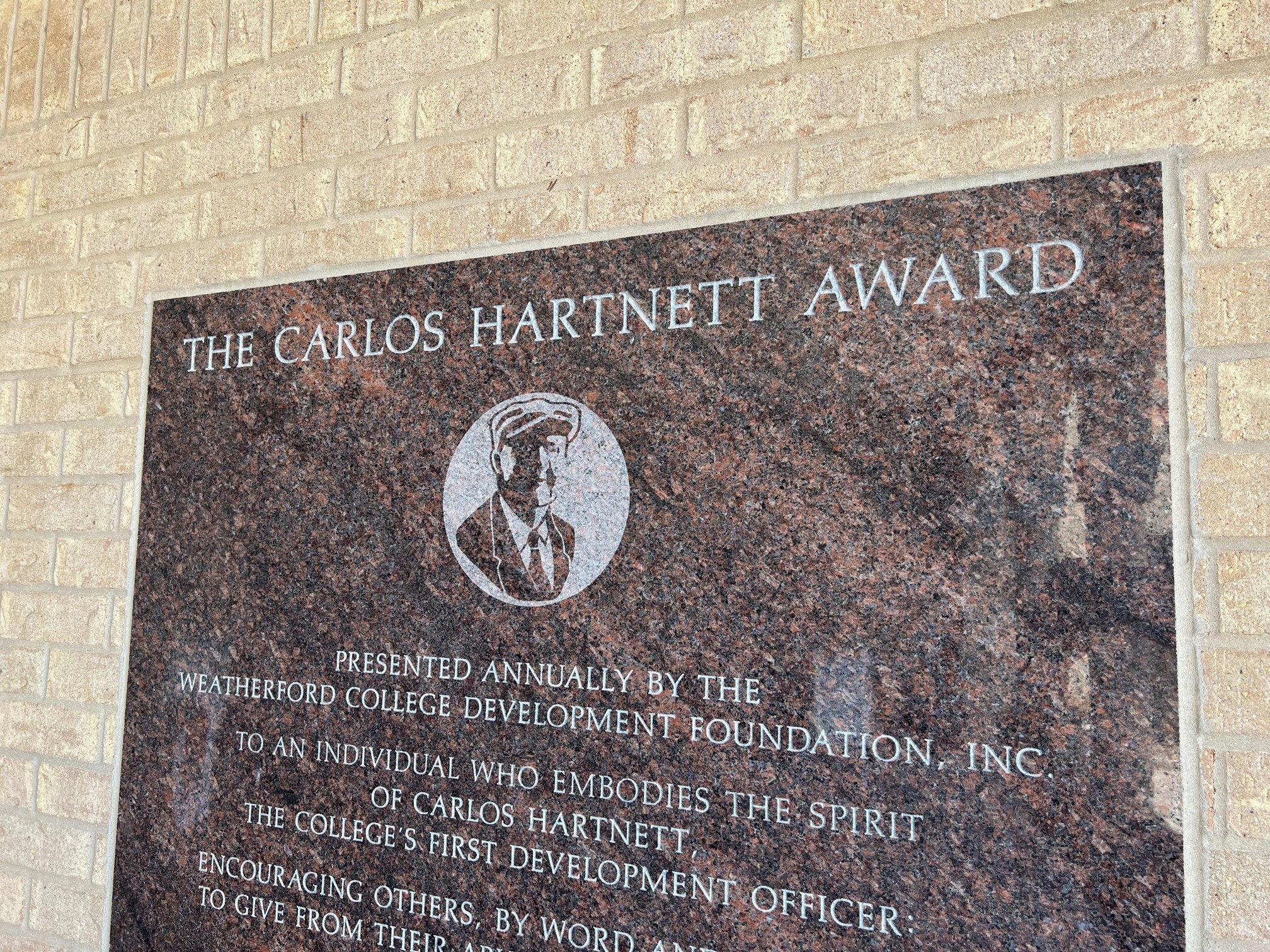 Carlos Hartnett Award plaque